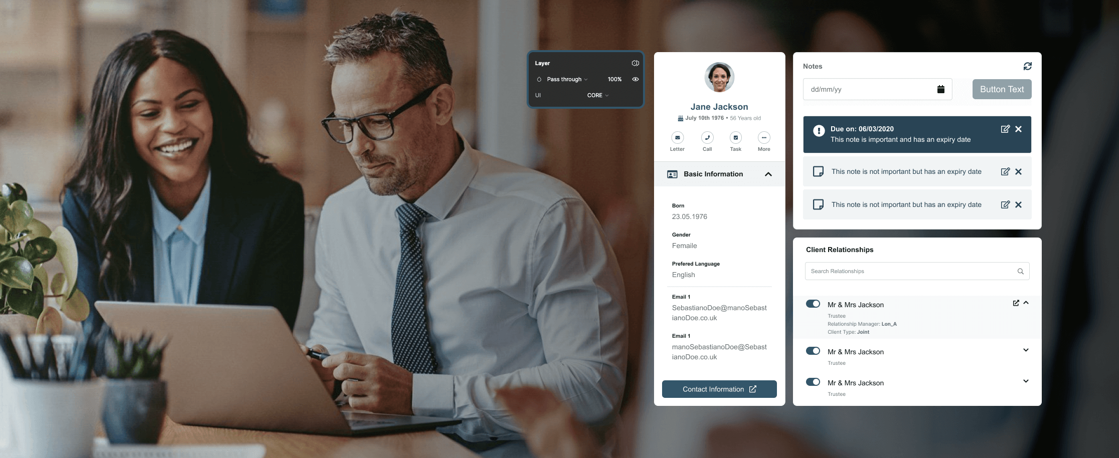Building a multibrand design system for WDX1 - CLM for large private banks and wealth divisions of global financial institutions hero